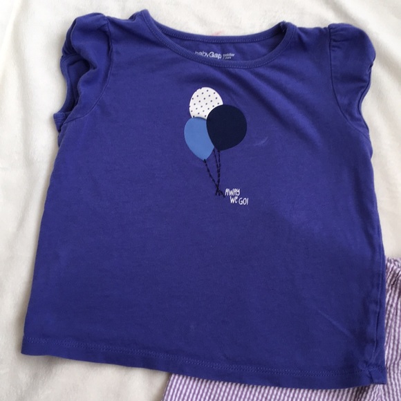 [ BabyGap Purple Balloon SS Graphic Tee ] 2T - Picture 2 of 4